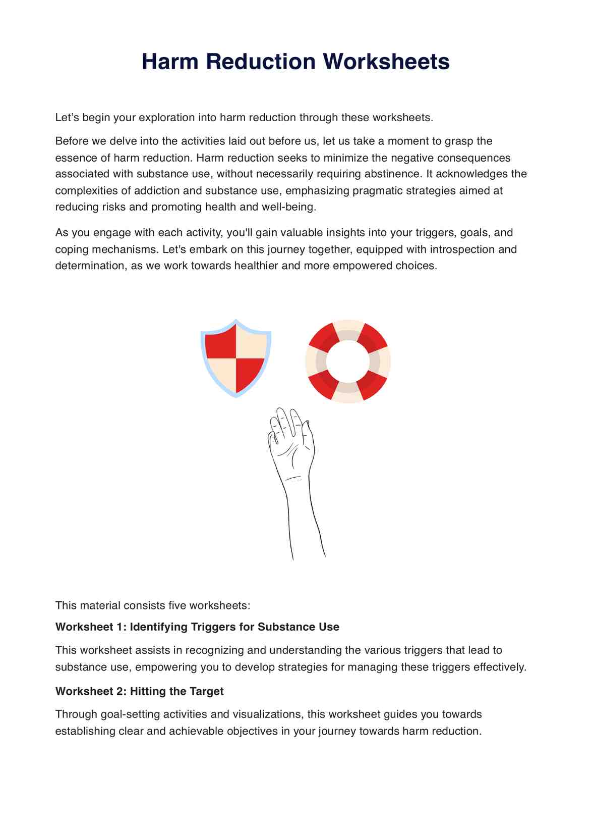 Arbeitsblätter zur Schadensminimierung PDF PDF Example