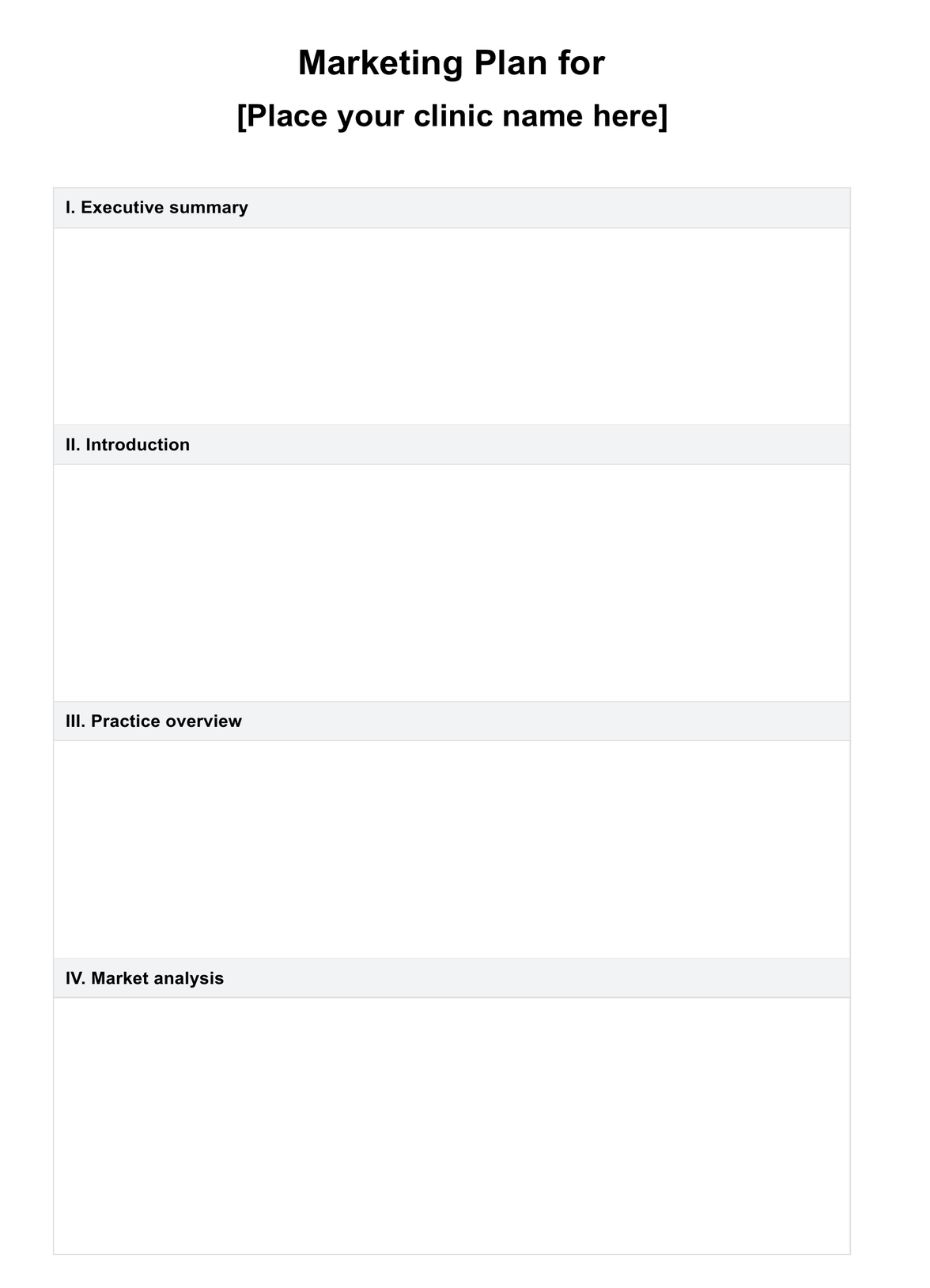 Marketingplan für eine Privatpraxis PDF Example
